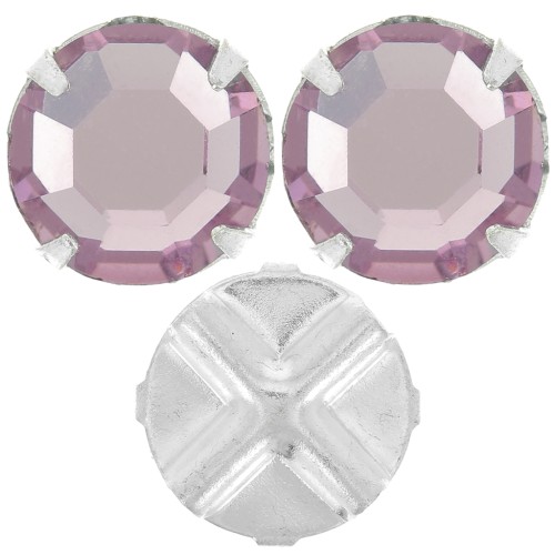 Sew-on rhinestones 8mm Light Amethyst