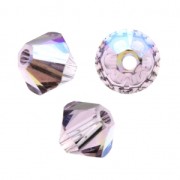 PureCrystal 5328 Crystal Bicones 4 mm Light Amethyst Shimmer 2X x50|raw }}