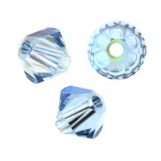 PureCrystal 5328 Crystal Bicones 4 mm Aquamarine Shimmer x50