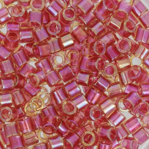 Miyuki Delica 8/0 DBL0062 - Luster Topaz Light Cranberry Lined