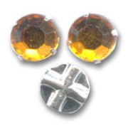Sew-on rhinestones 8mm Topaz