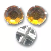 Sew-on rhinestones 8mm Topaz