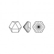 Hexagon PureCrystal cabochon 4699 14 x 16 mm Crystal Sunshine DeLite x1