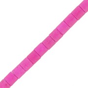 Tube Beads 6.90 mm Howlite imitation x38 cm Fuchsia x1