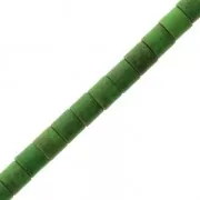 Tube Beads 6.90 mm Howlite imitation x38 cm - Green x1
