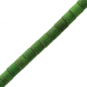 Tube Beads 6.90 mm Howlite imitation x38 cm - Green x1