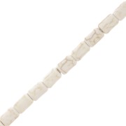 Tube Beads 6x4 mm Howlite imitation x38 cm - Ecru x1|raw }}