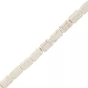 Tube Beads 6x4 mm Howlite imitation x38 cm - Ecru x1