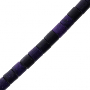 Tube Beads 4x4 mm Howlite imitation x38 cm - Purple x1