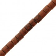Tube Beads 4x4 mm Howlite imitation x38 cm - Brown x1