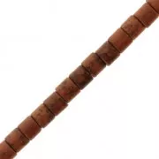 Tube Beads 4x4 mm Howlite imitation x38 cm - Brown x1