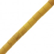 Tube Beads 4x4 mm Howlite imitation x38 cm - Mustard x1|raw }}