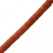 Tube Beads 4x4 mm Howlite imitation x38 cm - Orange x1