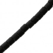 Tube Beads 4x4 mm Howlite imitation x38 cm - Black x1|raw }}