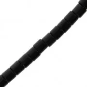 Tube Beads 4x4 mm Howlite imitation x38 cm - Black x1