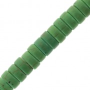 Bead Rondelles 6x3 mm Howlite imitation x38cm - Green x1|raw }}