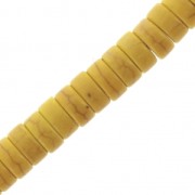 Bead Rondelles 6x3 mm Howlite imitation x38cm - Mustard x1|raw }}