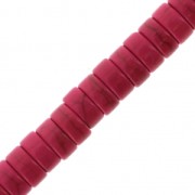 Bead Rondelles 6x3 mm Howlite imitation x38cm - Fuchsia x1|raw }}