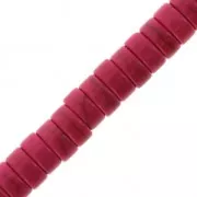 Bead Rondelles 6x3 mm Howlite imitation x38cm - Fuchsia x1