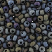 Preciosa Seed beads 9/0 2.5 mm - Jet Mat AB x20g|raw }}