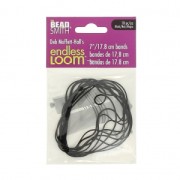 Elastic bands Endless Loom for bead weaving base - band of 17.8 cm Black x 10