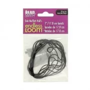 Elastic bands Endless Loom for bead weaving base - band of 17.8 cm Black x 10