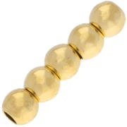 3 mm round beads with large holes - Gold filled (gold laminated) x10