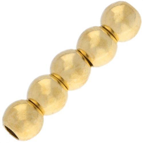 3 mm round beads with large holes - Gold filled (gold laminated) x10