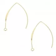 Metal Earwires 36 mm Gold Tone x2