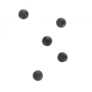 Small round 3 mm cabochons - Hematite x5