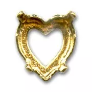 Cabochon setting PureCrystal 4800 Heart-shaped 11x10mm gold tone