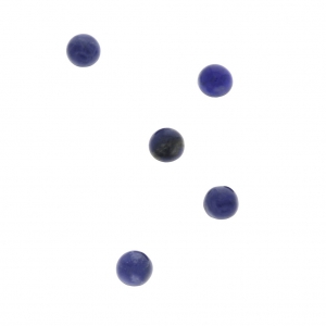 Small round 3 mm cabochons - Sodalite  x5
