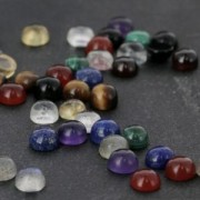 Small round 3 mm cabochons - Sodalite  x5
