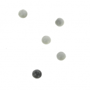 Small round 3 mm cabochons - Howlite x5