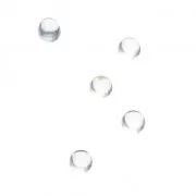 Small round 3 mm cabochons - Rock Crystal x5