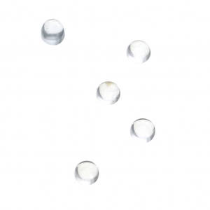 Small round 3 mm cabochons - Rock Crystal x5