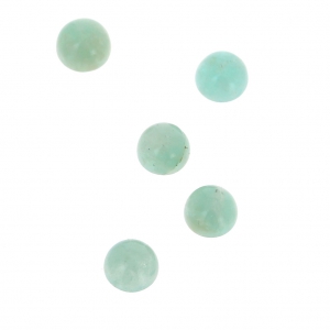 Small round 4 mm cabochons - Amazonite  x5
