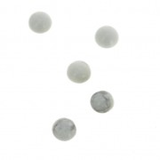 Small round 4 mm cabochons - Howlite x5