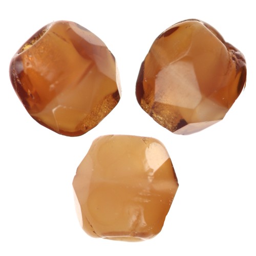 Fire Polished faceted round beads 3mm Milky Light Chroust x50