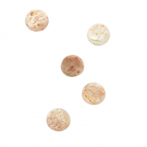 Small round 4 mm cabochons - Gold Stone x5