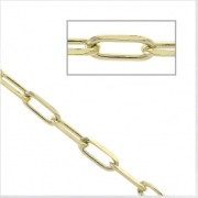 Rectangular mesh chain 3.8 mm - Gold Plated 3 microns x50 cm|raw }}