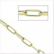 Rectangular mesh chain 3.8 mm - Gold Plated 3 microns x50 cm