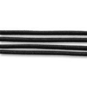 Sheathed elastic cord 1mm Black x 19m