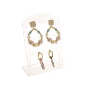 Display stand for earrings in organic glass 15x10 cm White x1