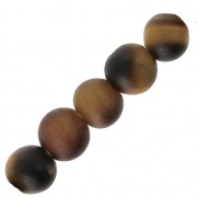 Beads Tiger's Eye matted 3 mm beads - frosted effect x25|raw }}