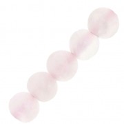 Beads Rose Quartz matted 3 mm beads - frosted effect x25|raw }}