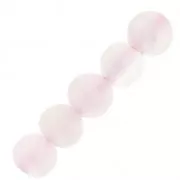 Beads Rose Quartz matted 3 mm beads - frosted effect x25