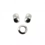 304 Stainless steel 3.5x1.3 mm flat round beads with a 2 mm hole x10