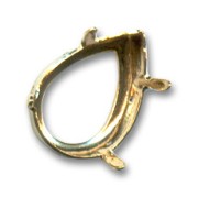 Cabochon setting PureCrystal 4320 Pear-shaped 14x10mm gold tone|raw }}