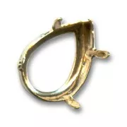 Cabochon setting PureCrystal 4320 Pear-shaped 14x10mm gold tone